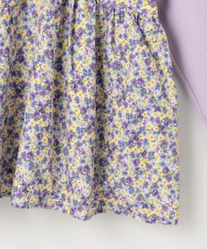 ANY KIDS ドッキング花柄カットソー