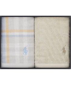 PRESENTERS ROOM POLO RALPH LAUREN HOME(ポロ ラルフ ローレン ホーム) / ESTELLA PLAID ウォッシュタオルギフトセット(NEUTRAL)