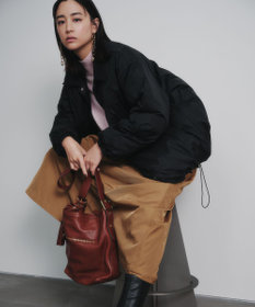 UNFILO L 【野呂佳代さん着用】TAIONコラボ ボア襟 リバーシブルダウン