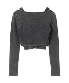 WEGO ヴィンテージライクレースアップトップス