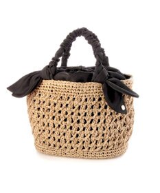 UNBILLION カシュカシュ cachecache / 下がりリボン柄編みトート