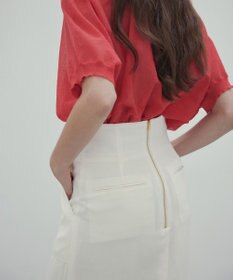 BEIGE， 【洗える】BERNARD / リネンアウトポケットハイウエストスカート