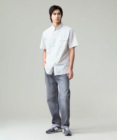 J.PRESS MEN 風が通るシアサッカーの清涼感【吸水速乾 / 高通気性】【クールマックス】サッカーストライプ シャツ / B.D.