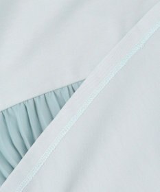 自由区 【洗える・XSサイズあり】シアーコンビバックプリーツ カットソー