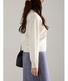 Te chichi ラインストーンレタードニットプルオーバー