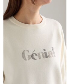 Te chichi ラインストーンレタードニットプルオーバー