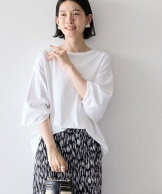 AMERICAN HOLIC 接触冷感7分袖タックスリーブカットプルオーバー