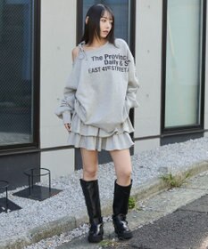 WEGO 裏起毛2WAYグラフィックワンショルBIGスウェット