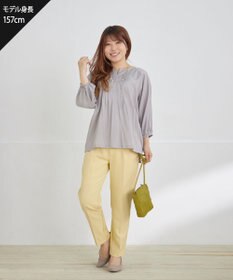 Tiaclasse 【洗える】センタープレス テーパードパンツ