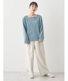 earth music&ecology スクエアボーダープルオーバー