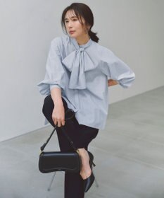 UNFILO 【取り外し可能なボウタイ付き】2WAY ボウタイブラウス