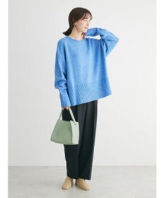 Green Parks ｆｕｗａっとメランジ袖リブ長めニットプルオーバー