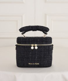 Maison de FLEUR ツイードキューブショルダーバッグ