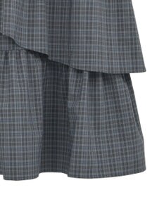 earth music&ecology ハイウエストランダムティアードチェックスカート