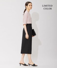 ICB 【接触冷感・UVケア・速乾・洗える】FluidBackSatin ナロースカート