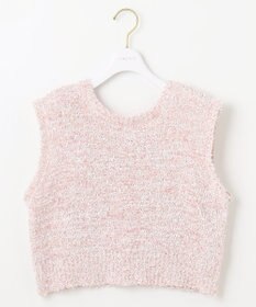 ANY SIS L 【前後着用可】リボンヤーン ベスト