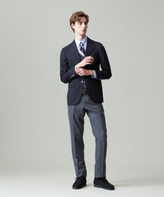 J.PRESS MEN 【ウォッシャブル可】トリートメントウール ストレッチフランネル スラックス