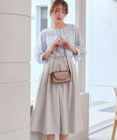 Tiaclasse 【新色追加・選べる丈】麻調タックフレアスカート