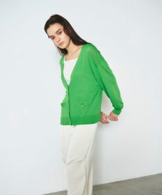 GRACE CONTINENTAL ルーズVネックニットカーディガン