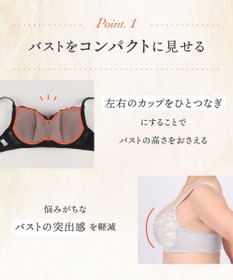 Wing ブラジャー コンパクトにバストメイク 高さをおさえる 【小さく見せるブラ】 Gカップまで対応 大きいサイズ ブラ KB6100 ウイング／ワコール