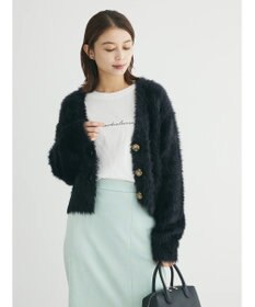 Green Parks ・Ｐｅｔｉｔ　Ｆｌｅｕｒ　シャギーニットカーディガン