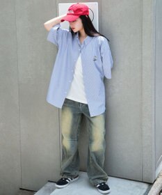 WEGO 【ユニセックス着用ITEM/MLサイズ展開】オックスフォードワンポイントシャツ（SS）