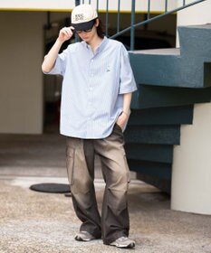 WEGO 【ユニセックス着用ITEM/MLサイズ展開】オックスフォードワンポイントシャツ（SS）