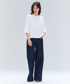 BEIGE， 【洗える・GLOW ８月号掲載】S.BABILA / スリットネックオーバーサイズTシャツ