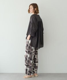 YECCA VECCA アブストラクト柄ワイドパンツ