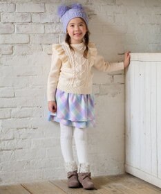 ANY KIDS シャギーチェックスカート