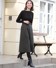 ANY SIS ホームスパンワイドクロップド パンツ