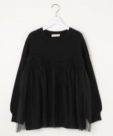 ANY SIS S 【洗える】ビスチェ風チュールコンビ ニット