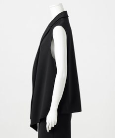 23区 【エステータ】ウールギャバジン アシンメトリーデザイン ジレ