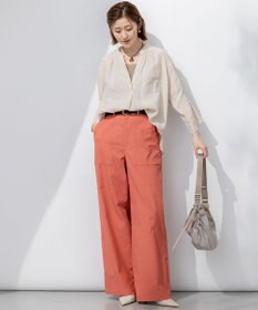 23区 【洗える】LIBECO タックスリーブ シャツ