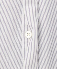 J.PRESS LADIES S 【洗える】ドビー強撚ストライプ 前開き ブラウス