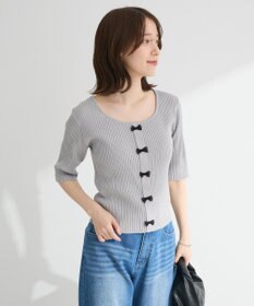 Green Parks ・ｓｗｉｎｇ　ｂｙ　フロントリボンリブニット