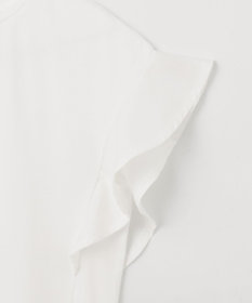 ANY 異素材コンビフリルスリーブプルオーバー