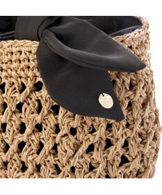 UNBILLION カシュカシュ cachecache / 下がりリボン柄編みトート