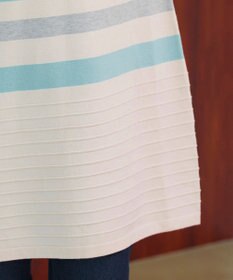 Tiaclasse 【洗える】マルチボーダーニットチュニック