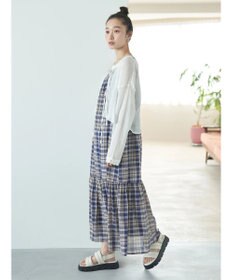 earth music&ecology ＳＥＴ２点クレープリボンブラウス＋インナー