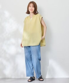 ANY ギャザーショートスリーブブラウス