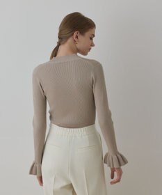 GRACE CONTINENTAL ラメリブニットトップ