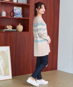 Tiaclasse 【洗える】マルチボーダーニットチュニック