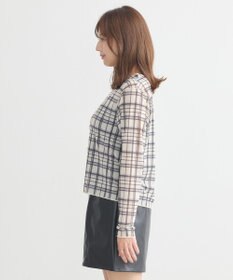 earth music&ecology シアーチェックプルオーバー