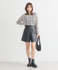 earth music&ecology シアーチェックプルオーバー