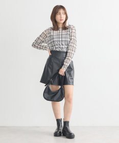 earth music&ecology シアーチェックプルオーバー