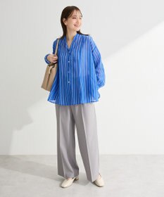 Green Parks きれシルストレートワイドパンツ