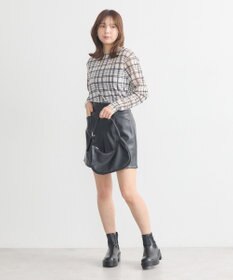 earth music&ecology シアーチェックプルオーバー