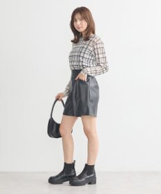 earth music&ecology シアーチェックプルオーバー