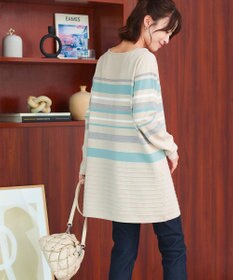 Tiaclasse 【洗える】マルチボーダーニットチュニック